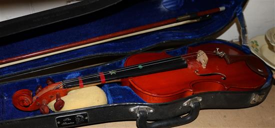 Violin in case